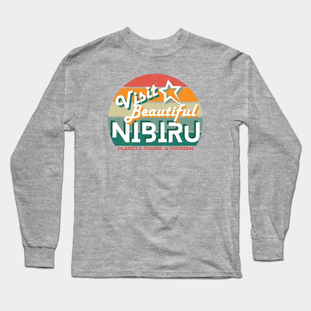 Visit Beautiful Nibiru - Planet X Travel & Tourism Long Sleeve T-Shirt by Kraken Sky X TEEPUBLIC